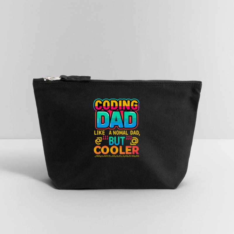 Coding Dad Cooler, Programmer  Canvas Zip Pouch 18 x 19 cm