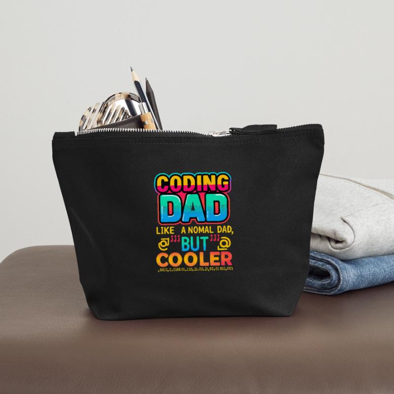 Coding Dad Cooler, Programmer  Canvas Zip Pouch 18 x 19 cm