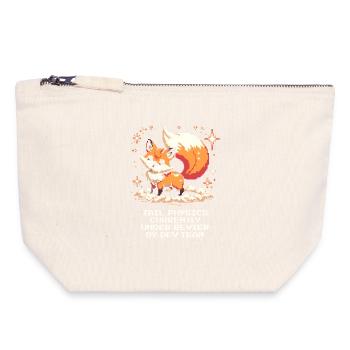 La physique de la queue est à l’épreuve | Fox, équipe de développement - Pochette zippée en toile 18 x 19 cm - blanc naturel - Devant