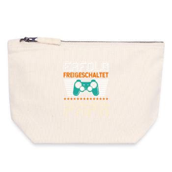 Gambler Dad ACHIEVEMENT UNLOCKED Funny - Canvas Zip Pouch 18 x 19 cm - nature - Front