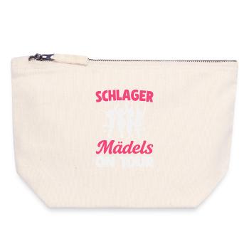 Schlager Mädels on Tour Schlagerparty Mädelsabend - Canvas Reißverschluss-Täschchen (18 x 19 cm) - Naturweiß - Vorne