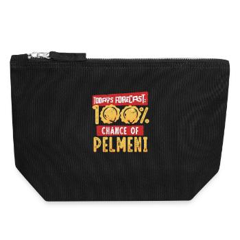 Pelmeni Pelmenis - Canvas Reißverschluss-Täschchen (18 x 19 cm) - Schwarz - Vorne