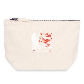 Lâche un humour de chasse au cerf pour les amateurs de plein air amusants - Pochette zippée en toile 18 x 19 cm - blanc naturel - Devant