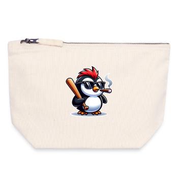 Penguin - Canvas Zip Pouch 18 x 19 cm - nature - Front