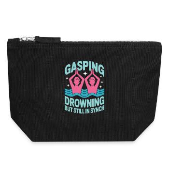 Synchronschwimmen Kunstschwimmen Wassersport - Canvas Reißverschluss-Täschchen (18 x 19 cm) - Schwarz - Vorne