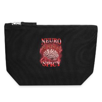 Neuro Spicy Brain - Canvas Zip Pouch 18 x 19 cm - black - Front