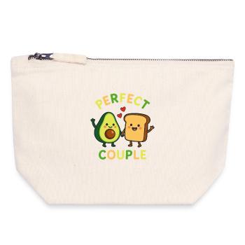 Perfect Couple Avocado and Toast Love - Canvas Zip Pouch 18 x 19 cm - nature - Front