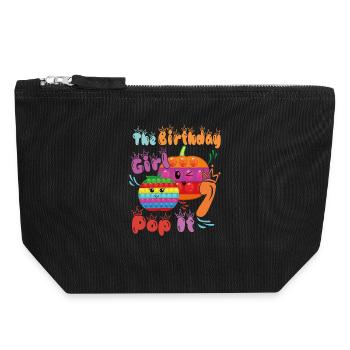 La fille d’anniversaire Pop-It 7 - Pochette zippée en toile 18 x 19 cm - noir - Devant