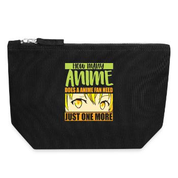Anime Manga Otaku Kawaii Japon Cosplay Bande dessinée - Pochette zippée en toile 18 x 19 cm - noir - Devant