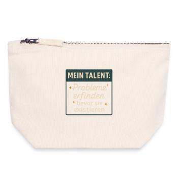 Talent! Inventer les problèmes avant qu’ils n’existent - Pochette zippée en toile 18 x 19 cm - blanc naturel - Devant