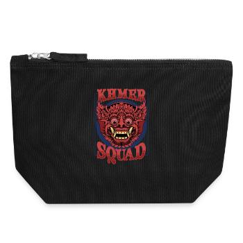 Kambodscha Kambodschaner Khmer Squad - Canvas Reißverschluss-Täschchen (18 x 19 cm) - Schwarz - Vorne