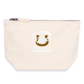 Haflinger Pony Reiten Pferdeliebe Pferd Rasse - Canvas Reißverschluss-Täschchen (18 x 19 cm) - Naturweiß - Vorne