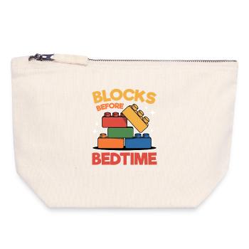 Building Blocks Kids Brick Builder - Canvas Reißverschluss-Täschchen (18 x 19 cm) - Naturweiß - Vorne