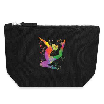 Gymnastique au sol Gymnastique artistique - Pochette zippée en toile 18 x 19 cm - noir - Devant