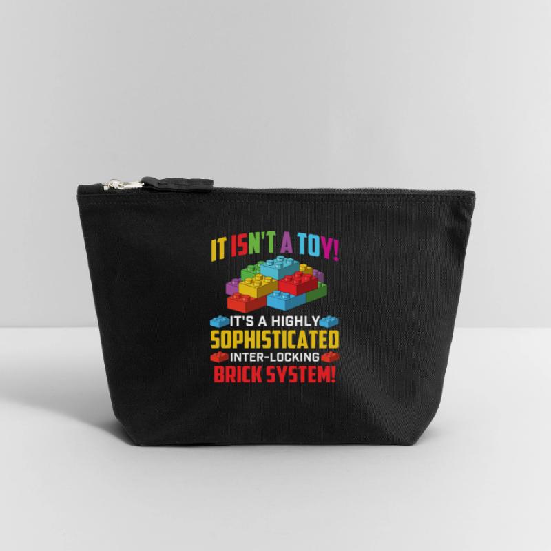 Sophisticated Interlocking Brick System Humor Canvas Zip Pouch 18 x 19 cm