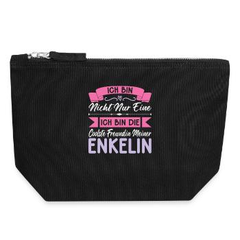 I'm not just a coolest friend, granddaughter - Canvas Zip Pouch 18 x 19 cm - black - Front