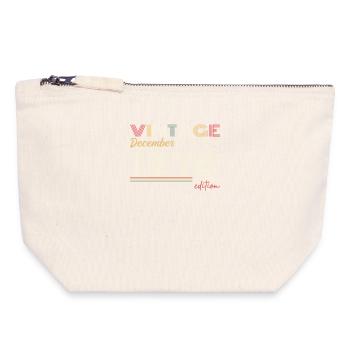 December 1978 Gift - Canvas Zip Pouch 18 x 19 cm - nature - Front