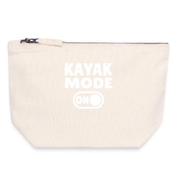 Kayak Mode ON - Canvas Zip Pouch 18 x 19 cm - nature - Front