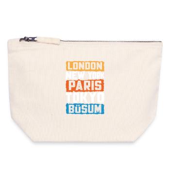 North Sea Holidays LONDON NEW YORK PARIS TOKYO - Canvas Zip Pouch 18 x 19 cm - nature - Front