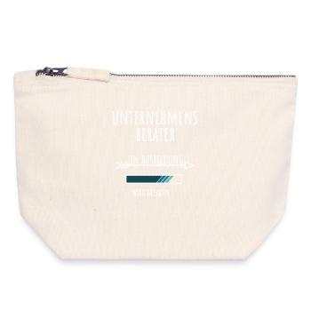 Étudiant en administration des affaires Formation Profession Consultant en gestion - Pochette zippée en toile 18 x 19 cm - blanc naturel - Devant