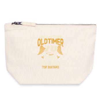 70 Years Unique Classic 70th Birthday - Canvas Zip Pouch 18 x 19 cm - nature - Front