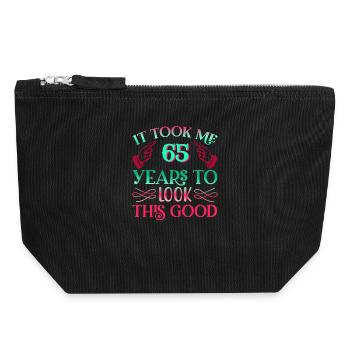 It took 65 years to look so good - Canvas Zip Pouch 18 x 19 cm - black - Front