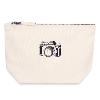 Passez au niveau supérieur | Mode manuel maîtrisé, ouverture ISO - Pochette zippée en toile 18 x 19 cm - blanc naturel - Devant