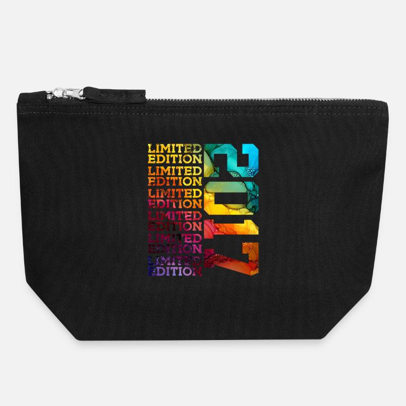 LIMITED EDITION 2017 9 YEARS 9TH BIRTHDAY - Canvas Zip Pouch 18 x 19 cm - black