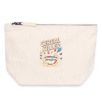 Retro Breakfast - Canvas Zip Pouch 18 x 19 cm - nature - Front