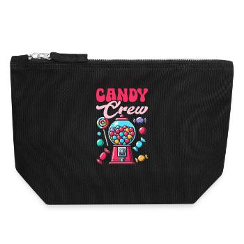 Candy Crew Decoration Candy Lover Sweet Tooth - Canvas Zip Pouch 18 x 19 cm - black - Front