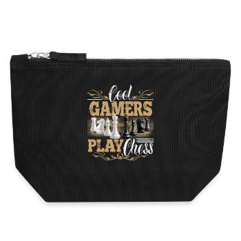 Chess - Canvas Zip Pouch 18 x 19 cm - black - Front