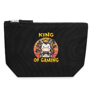 Gambler Donkey - Canvas Zip Pouch 18 x 19 cm - black - Front