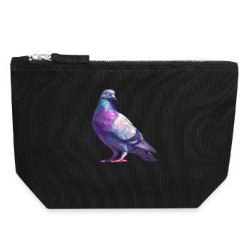 Pigeons Pigeon - Canvas Zip Pouch 18 x 19 cm - black - Front