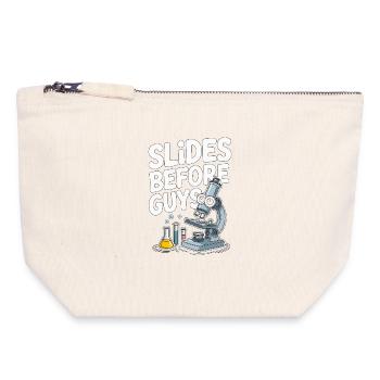 Des lames de technicien de laboratoire avant le travail de laboratoire de Guy - Pochette zippée en toile 18 x 19 cm - blanc naturel - Devant