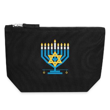 Hanukkah  - Canvas Reißverschluss-Täschchen (18 x 19 cm) - Schwarz - Vorne