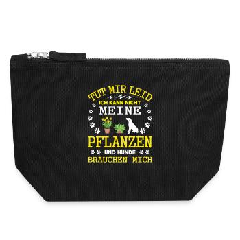 Gardener Saying Gardening Hobby Gardener Allotment Gardener - Canvas Zip Pouch 18 x 19 cm - black - Front
