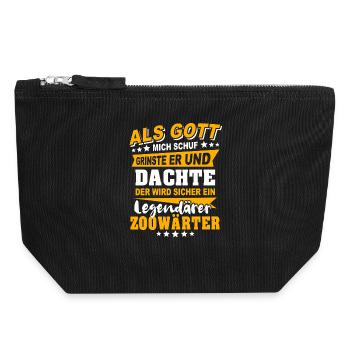Dictons des gardiens de zoo - Pochette zippée en toile 18 x 19 cm - noir - Devant