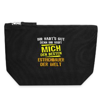 Don Constructeur de Screed - Pochette zippée en toile 18 x 19 cm - noir - Devant