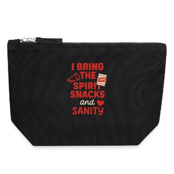 Cadeau du club de pom-pom girls - Pochette zippée en toile 18 x 19 cm - noir - Devant