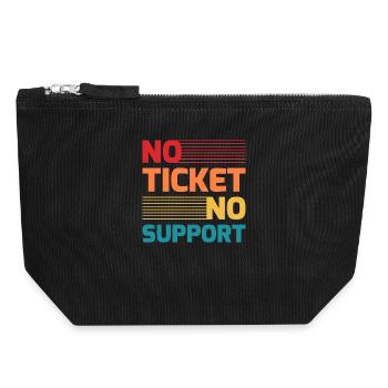 Sans ticket, sans support Administrateur de la ligne informatique Hotline Nerd - Pochette zippée en toile 18 x 19 cm - noir - Devant
