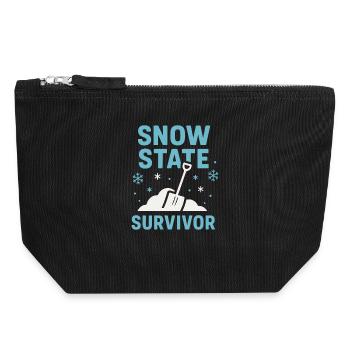 Kaltes Staatsleben Geschenk Eiskalte - Canvas Zip Pouch 18 x 19 cm - black - Front