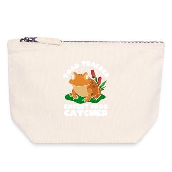 Frog Catcher Toad Tracker Expert Frog - Canvas Zip Pouch 18 x 19 cm - nature - Front