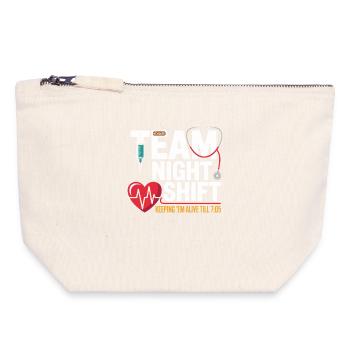 Équipe Équipe Night Night Shift Héros - Pochette zippée en toile 18 x 19 cm - blanc naturel - Devant
