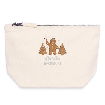 Plätzchen Backen Weihnachtszeit Kekse Lebkuchen - Canvas Reißverschluss-Täschchen (18 x 19 cm) - Naturweiß - Vorne