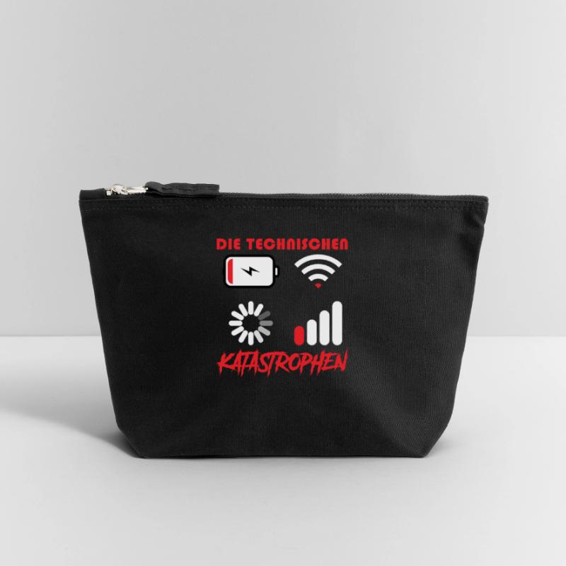 Computer THE TECHNICAL DISASTERS FUNNY Canvas Zip Pouch 18 x 19 cm