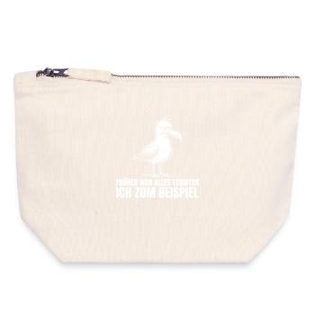 Tout était plus facile avant – moi, par exemple - Pochette zippée en toile 18 x 19 cm - blanc naturel - Devant