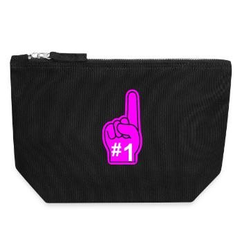 Match USA - Pochette zippée en toile 18 x 19 cm - noir - Devant