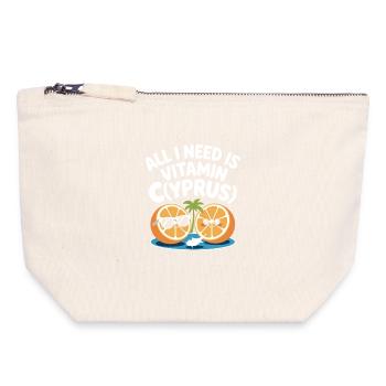 Cyprus All I Need Is Vitamin Cyprus Cyprus Flag - Canvas Zip Pouch 18 x 19 cm - nature - Front