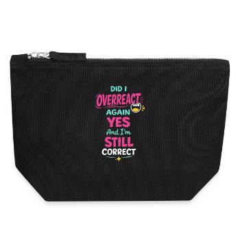 Anime Fangirl Screams Anime Reaction - Canvas Zip Pouch 18 x 19 cm - black - Front