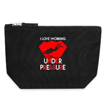 Diving Diver Snorkeling Recreational Diver - Canvas Zip Pouch 18 x 19 cm - black - Front